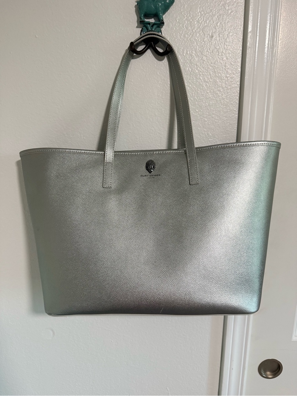 Kurt Geiger Metallic Silver Tote Bag